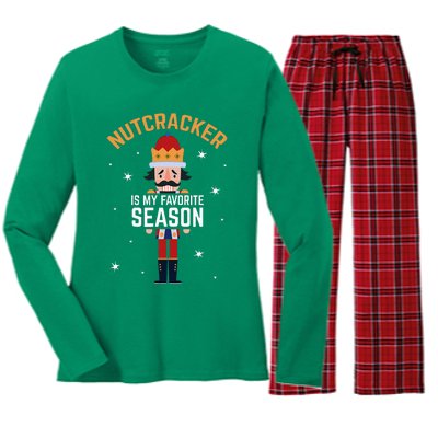 Nutcracker Is My Favorite Season Nutcracker Women's Long Sleeve Flannel Pajama Set 