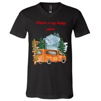 Nature Is My Happy Place V-Neck T-Shirt