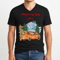 Nature Is My Happy Place V-Neck T-Shirt