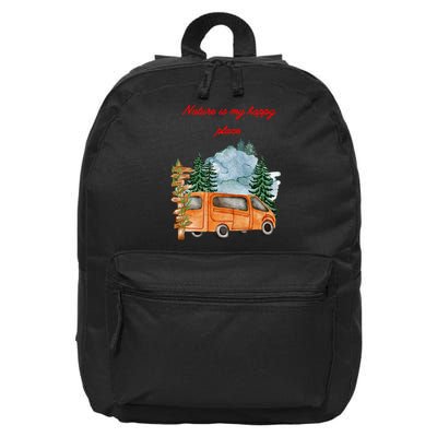 Nature Is My Happy Place 16 in Basic Backpack