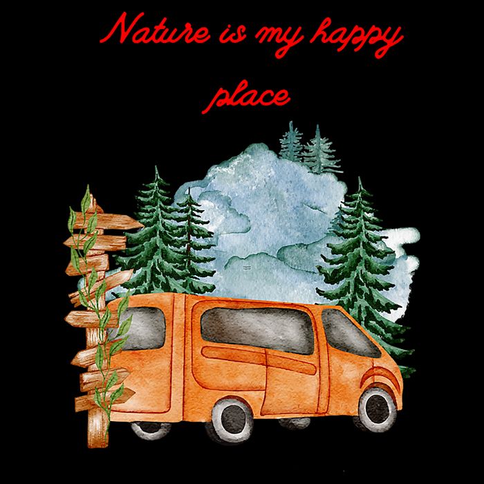Nature Is My Happy Place Cooling Performance Long Sleeve Crew