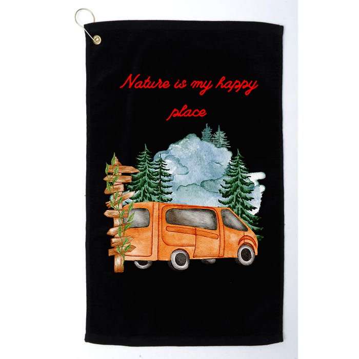 Nature Is My Happy Place Golf Towel