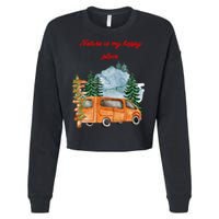 Nature Is My Happy Place Cropped Pullover Crew