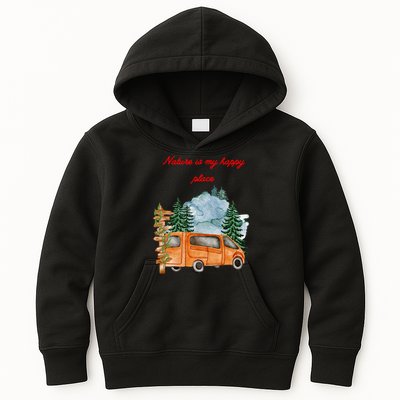 Nature Is My Happy Place Kids Hoodie