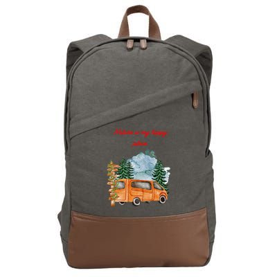 Nature Is My Happy Place Cotton Canvas Backpack