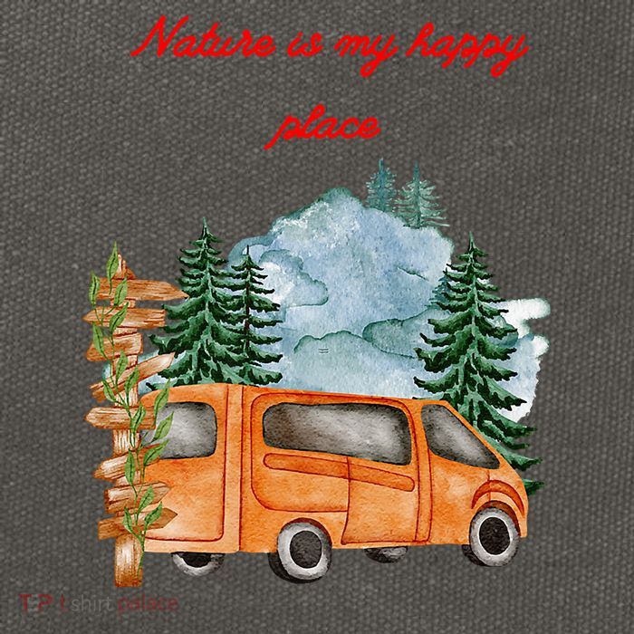 Nature Is My Happy Place Cotton Canvas Backpack