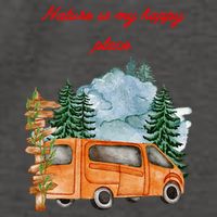 Nature Is My Happy Place Vector Backpack