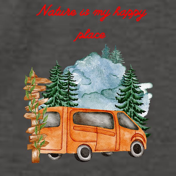 Nature Is My Happy Place Vector Backpack