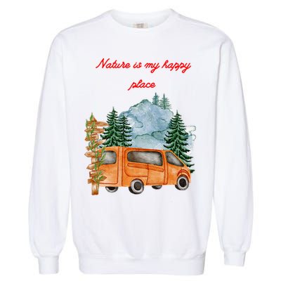 Nature Is My Happy Place Garment-Dyed Sweatshirt