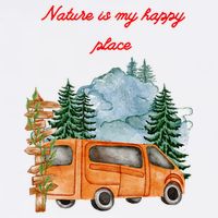 Nature Is My Happy Place Garment-Dyed Sweatshirt