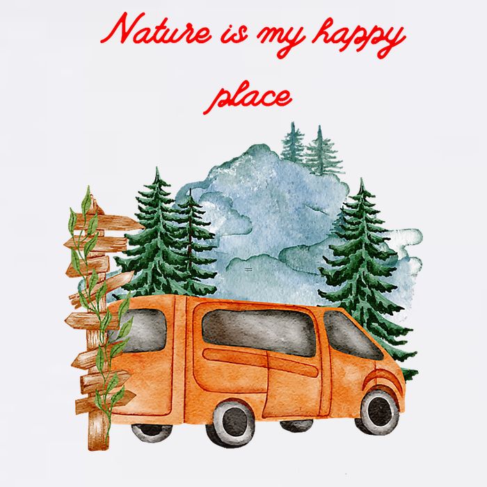 Nature Is My Happy Place Garment-Dyed Sweatshirt