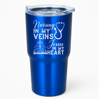 Nursing In My Veins Jesus In My Heart Nurse Gift Tumbler
