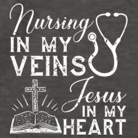 Nursing In My Veins Jesus In My Heart Nurse Gift Vector Backpack