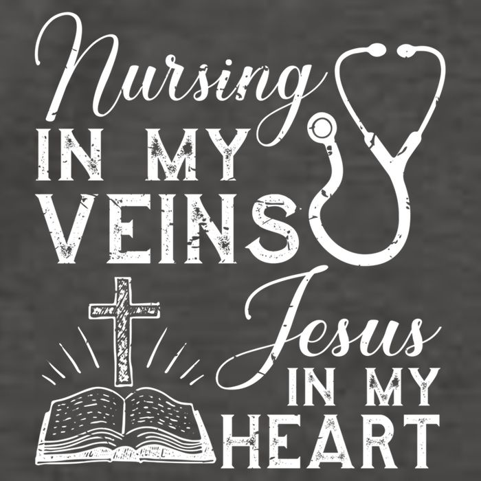 Nursing In My Veins Jesus In My Heart Nurse Gift Vector Backpack