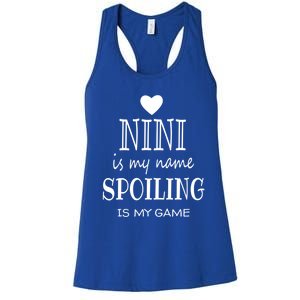 Nini Is My Name Funny Nini Graphic Funny Gift For Nini Grandma Gift Women's Racerback Tank