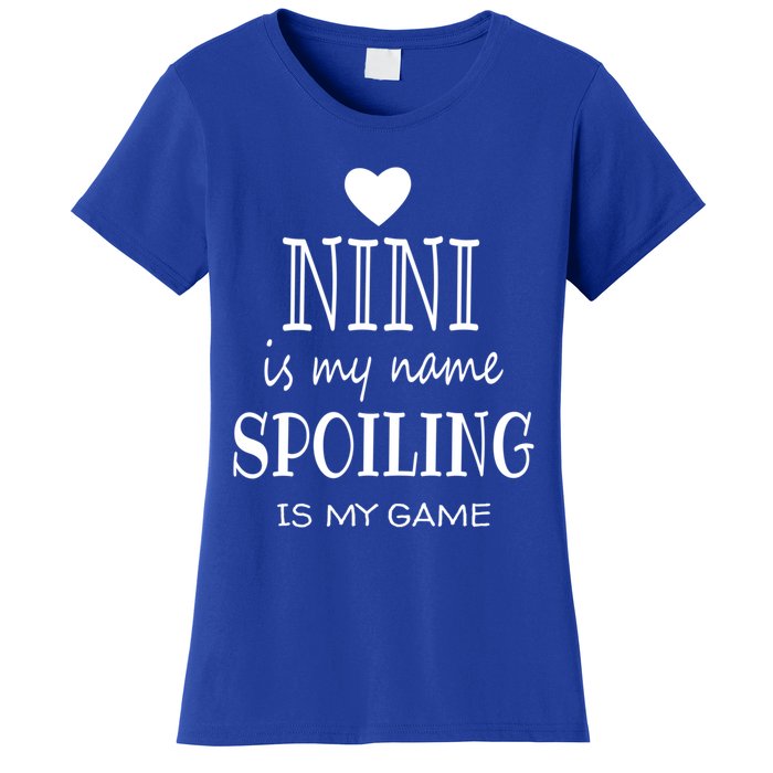 Nini Is My Name Funny Nini Graphic Funny Gift For Nini Grandma Gift Women's T-Shirt