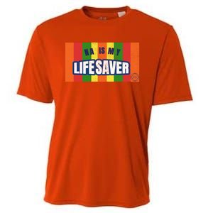 Na Is My Lifesaver Pop Art Narcotics Anonymous Aa Funny Gift Cooling Performance Crew T-Shirt