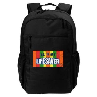 Na Is My Lifesaver Pop Art Narcotics Anonymous Aa Funny Gift Daily Commute Backpack