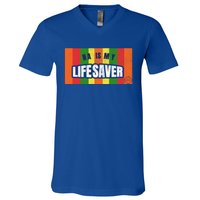 Na Is My Lifesaver Pop Art Narcotics Anonymous Aa Funny Gift V-Neck T-Shirt