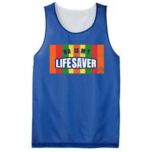 Na Is My Lifesaver Pop Art Narcotics Anonymous Aa Funny Gift Mesh Reversible Basketball Jersey Tank