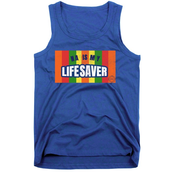 Na Is My Lifesaver Pop Art Narcotics Anonymous Aa Funny Gift Tank Top