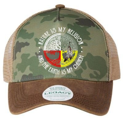 Nature is My Religion and The Earth is My Church Legacy Tie Dye Trucker Hat