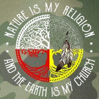 Nature is My Religion and The Earth is My Church Legacy Tie Dye Trucker Hat