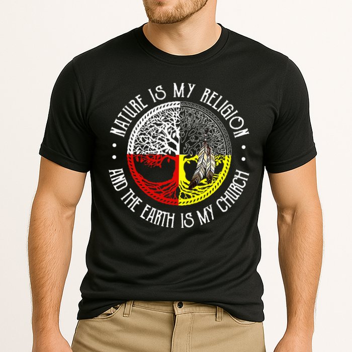 Nature is My Religion and The Earth is My Church Cooling Performance Crew T-Shirt