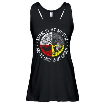 Nature is My Religion and The Earth is My Church Ladies Essential Flowy Tank