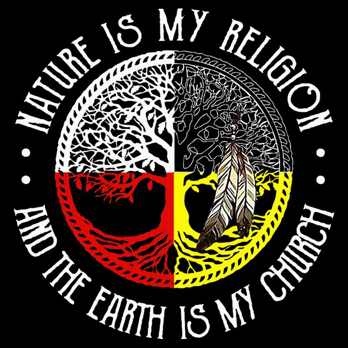 Nature is My Religion and The Earth is My Church 16 in Basic Backpack
