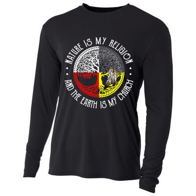 Nature is My Religion and The Earth is My Church Cooling Performance Long Sleeve Crew