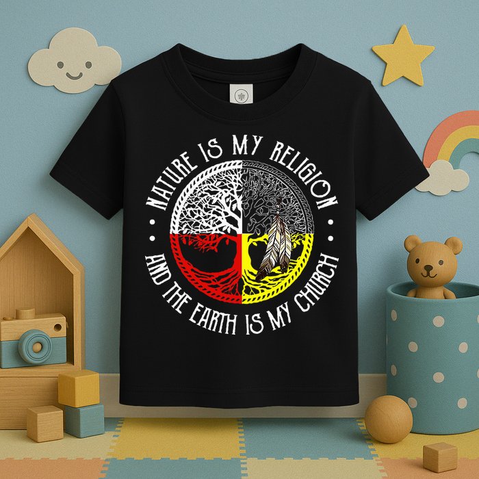 Nature is My Religion and The Earth is My Church Toddler T-Shirt