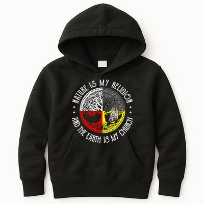 Nature is My Religion and The Earth is My Church Kids Hoodie
