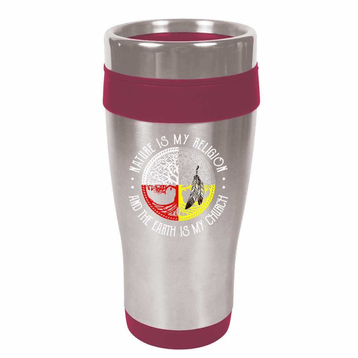 Nature is My Religion and The Earth is My Church 16oz Travel Tumbler
