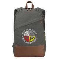 Nature is My Religion and The Earth is My Church Cotton Canvas Backpack