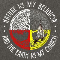 Nature is My Religion and The Earth is My Church Cotton Canvas Backpack