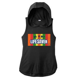 Na Is My Lifesaver Pop Art Narcotics Anonymous Aa Funny Gift Ladies PosiCharge Tri-Blend Wicking Draft Hoodie Tank