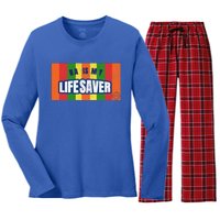 Na Is My Lifesaver Pop Art Narcotics Anonymous Aa Funny Gift Women's Long Sleeve Flannel Pajama Set 