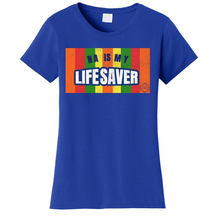 Na Is My Lifesaver Pop Art Narcotics Anonymous Aa Funny Gift Women's T-Shirt