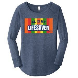 Na Is My Lifesaver Pop Art Narcotics Anonymous Aa Funny Gift Women's Perfect Tri Tunic Long Sleeve Shirt