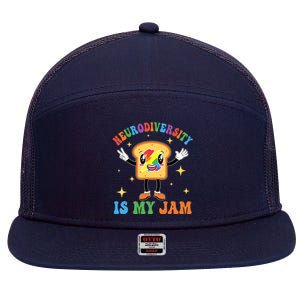 Neurodiversity Is MyJam Autism Awareness Special Education 7 Panel Mesh Trucker Snapback Hat