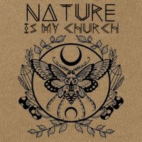 Nature Is My Church Moon Moth Witchcraft Wiccan Witch Cotton Canvas Backpack