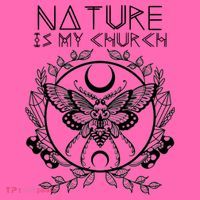 Nature Is My Church Moon Moth Witchcraft Wiccan Witch Stripe Pom Pom Beanie