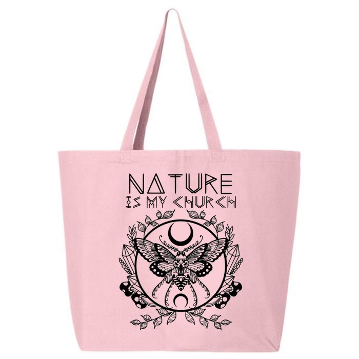 Nature Is My Church Moon Moth Witchcraft Wiccan Witch 25L Jumbo Tote