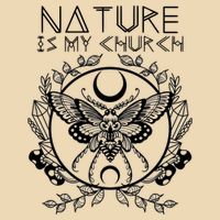 Nature Is My Church Moon Moth Witchcraft Wiccan Witch Drawstring Bag