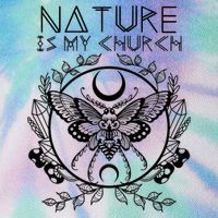 Nature Is My Church Moon Moth Witchcraft Wiccan Witch Legacy Tie Dye Trucker Hat