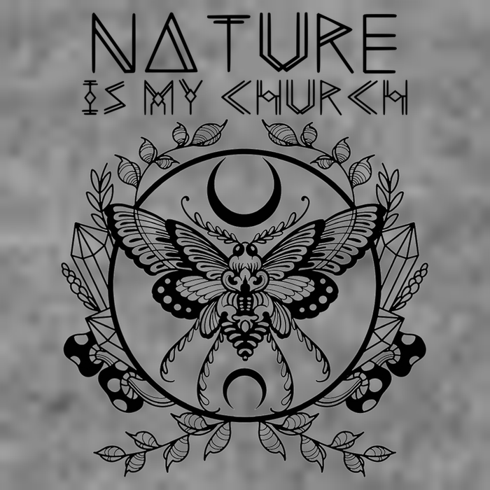 Nature Is My Church Moon Moth Witchcraft Wiccan Witch Toddler Hoodie
