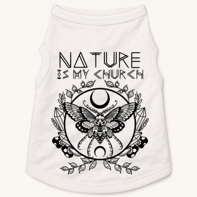Nature Is My Church Moon Moth Witchcraft Wiccan Witch Doggie Tank