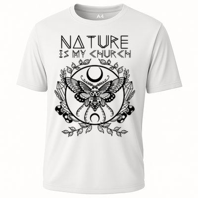 Nature Is My Church Moon Moth Witchcraft Wiccan Witch Performance Shirt