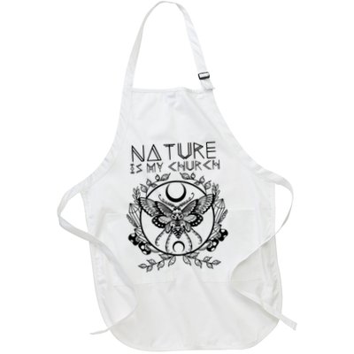 Nature Is My Church Moon Moth Witchcraft Wiccan Witch Apron